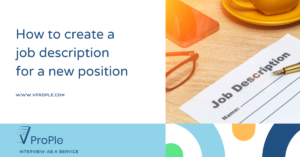 How to create a job description for a new position